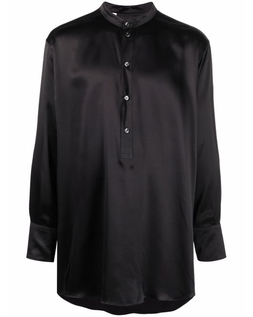 Dolce & Gabbana long-sleeve silk longline shirt