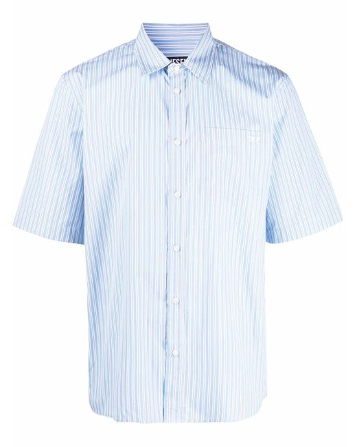 Diesel stripe-print cotton shirt