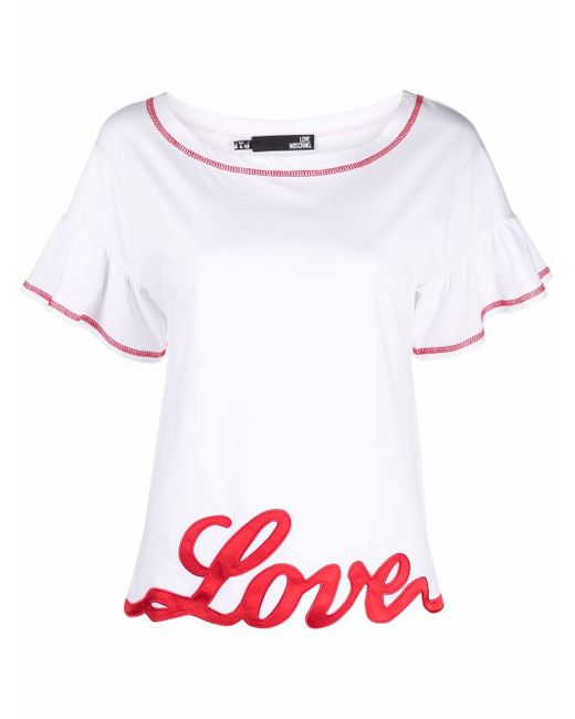 Love Moschino appliqué detail cotton T-shirt