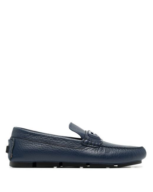 Versace slip-on leather loafers