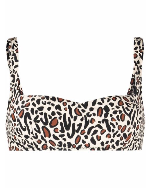 Nanushka leopard print bikini top