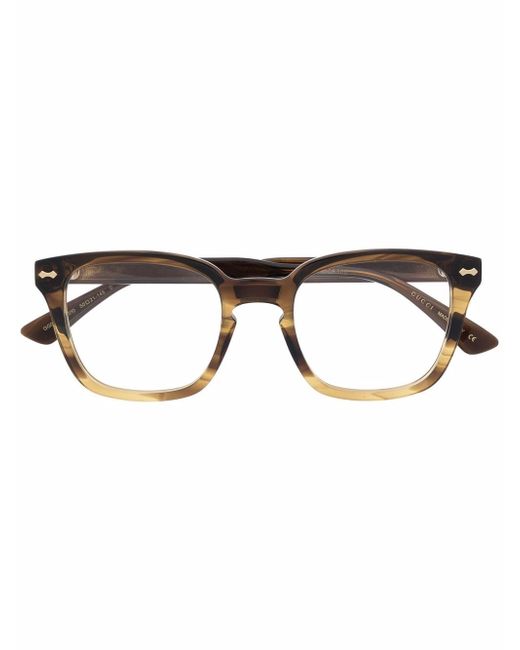 Gucci tortoiseshell-effect square glasses