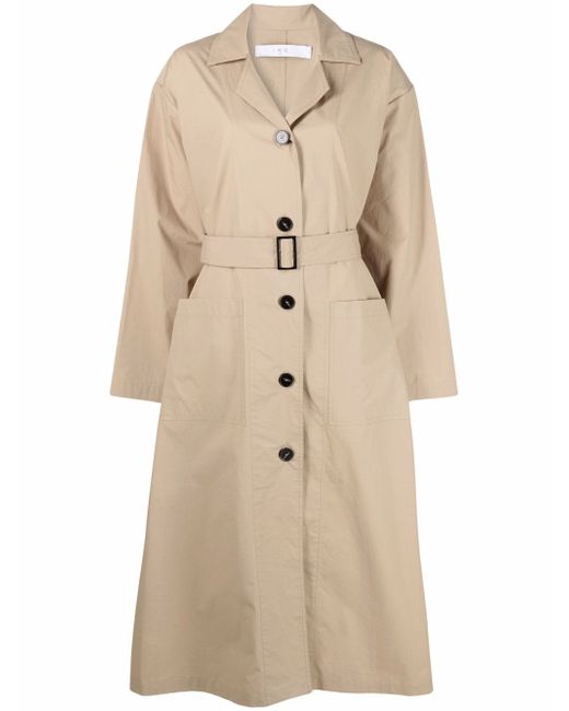 Iro belted-waist trench coat