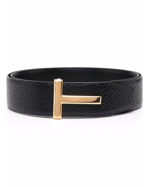Tom Ford logo-lettering leather belt