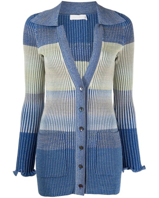Jonathan Simkhai Bianca gradient-knit longline cardigan