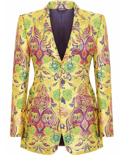 Dolce & Gabbana patterned jacquard suit jacket