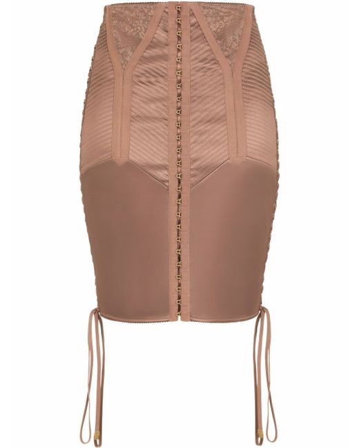 Dolce & Gabbana high-waisted lace-up skirt