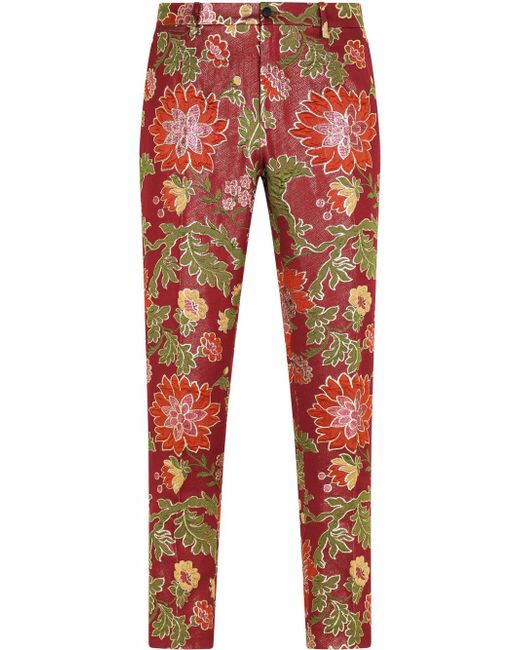 Dolce & Gabbana patterned jacquard tailored trousers