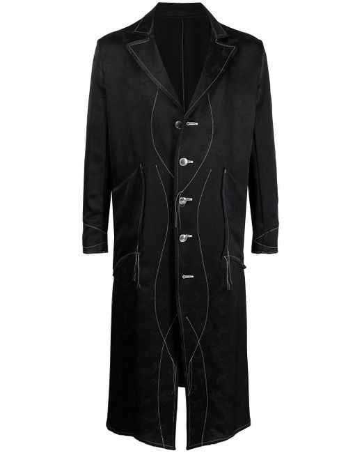Sulvam patterned jacquard long coat