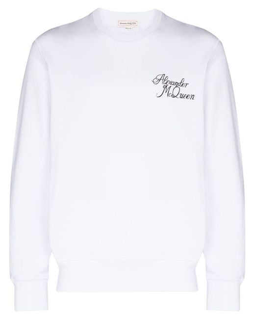 Alexander McQueen logo-print cotton sweatshirt