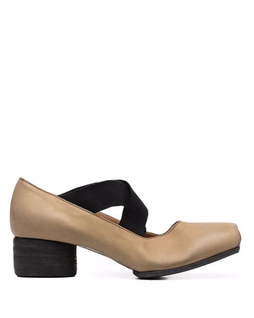 Uma Wang block-heel leather ballerina shoes