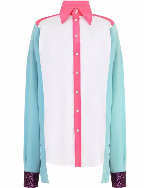 Dolce & Gabbana colour-block longline shirt