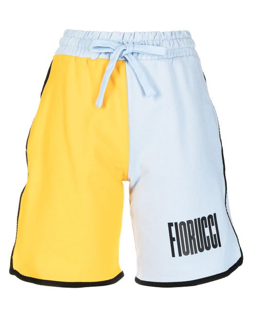 Fiorucci colour-block logo-print shorts