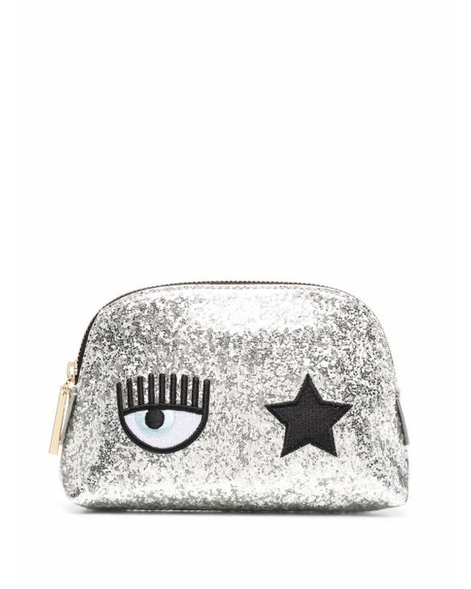 Chiara Ferragni glitter-detail zip-fastened purse