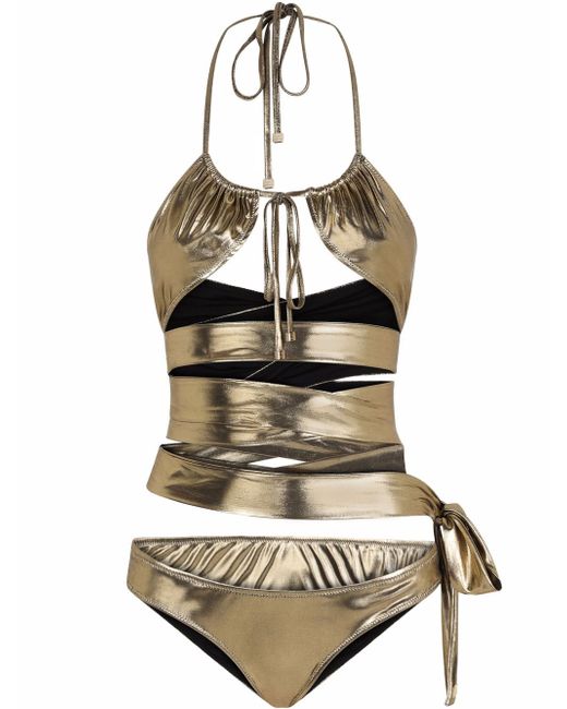 Dolce & Gabbana cross-over straps swimsuit