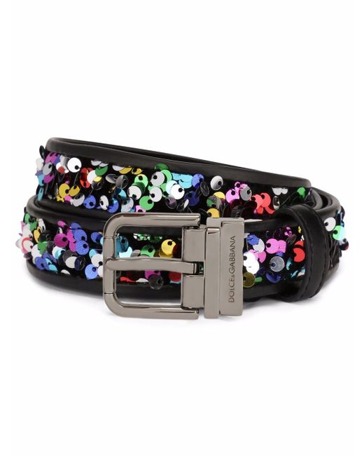 Dolce & Gabbana sequin buckle belt