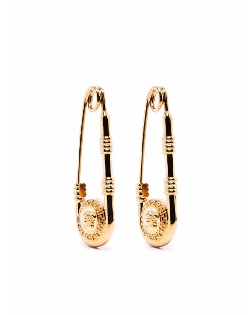 Versace safety pin-detail earrings