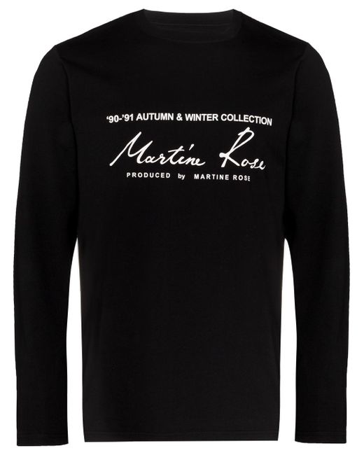 Martine Rose logo-print longsleeved cotton T-shirt