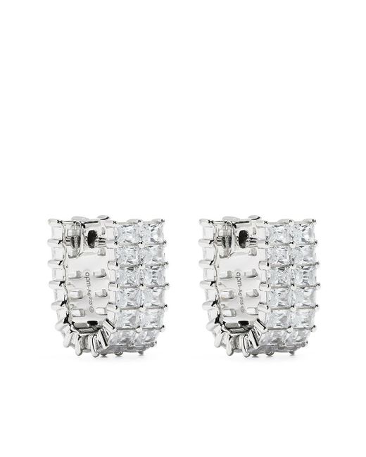 APM Monaco crystal-embellished clasp earrings
