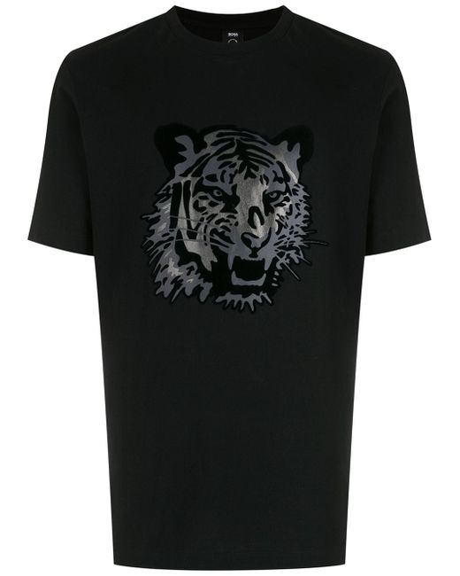 Boss Tiburt animal-print T-shirt