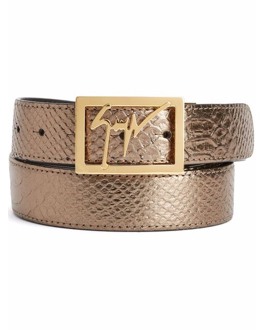 Giuseppe Zanotti Design Linum logo-buckle leather belt