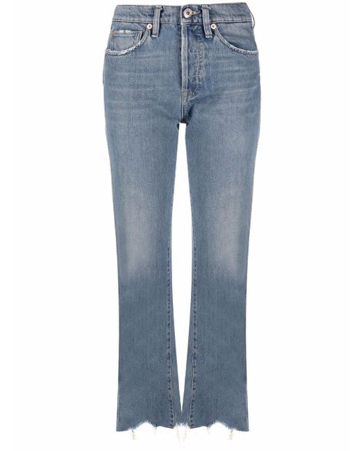 3X1 raw-hem straight-leg jeans