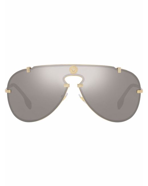 Versace curved aviator sunglasses