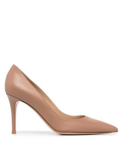 Gianvito Rossi pointed toe leather 80mm pumps