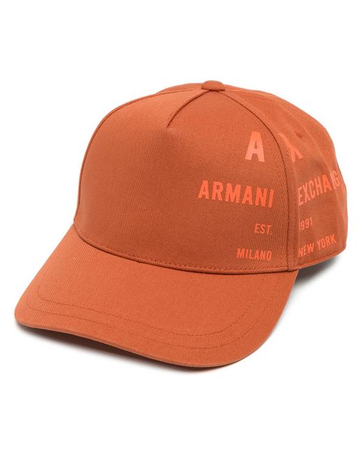 Armani Exchange logo-print cap