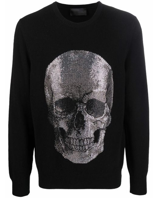 Philipp Plein Iconic Skull cashmere sweater