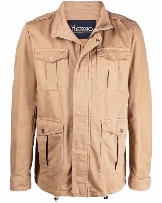 Herno garment-dyed field jacket