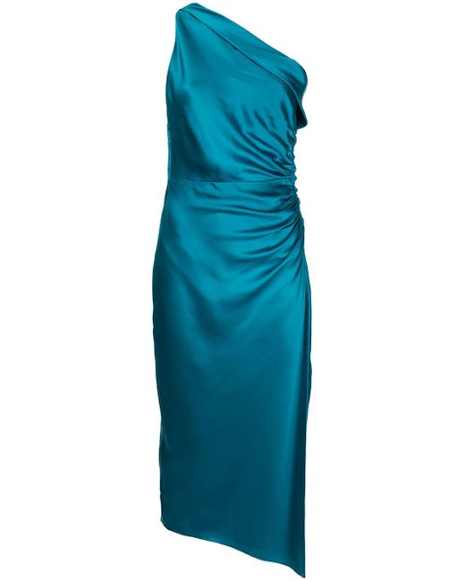 Michelle Mason gathered-detail silk dress