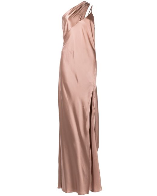 Michelle Mason draped-panel silk gown