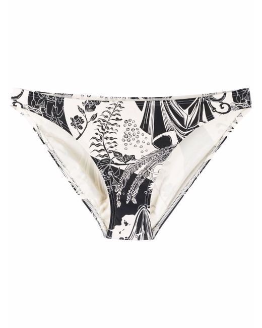 Tory Burch botanical-print slip-on bikini briefs