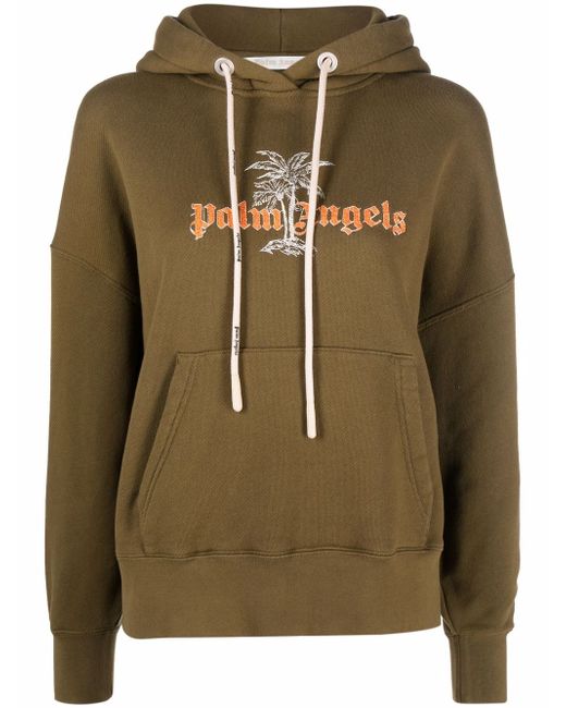 Palm Angels LOGO PALM HOODY MILITARY RED