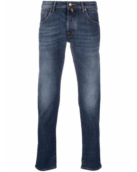 Incotex low-rise straight-leg jeans