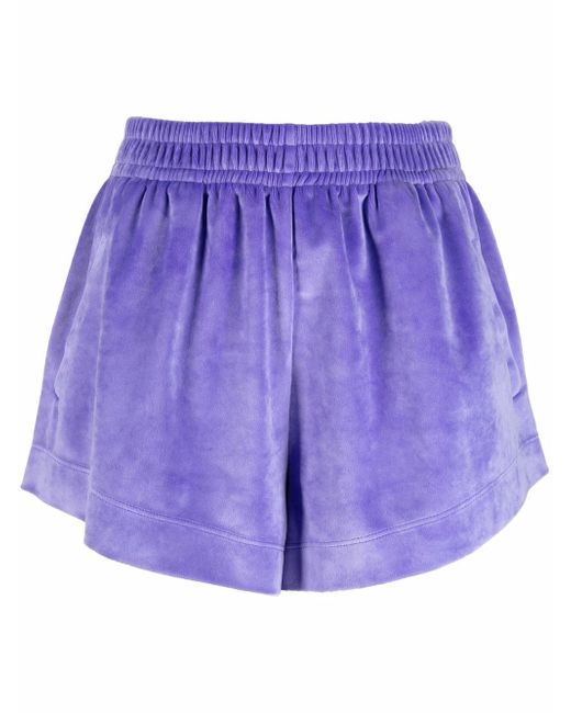 Styland high-waisted velvet shorts
