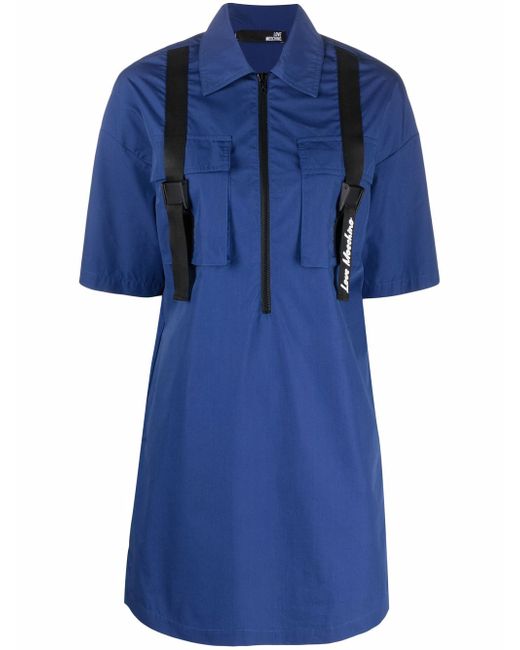 Love Moschino zip-front shirt dress