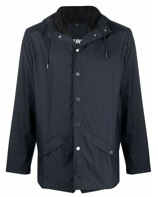 Rains drawstring-hooded bomber jacket