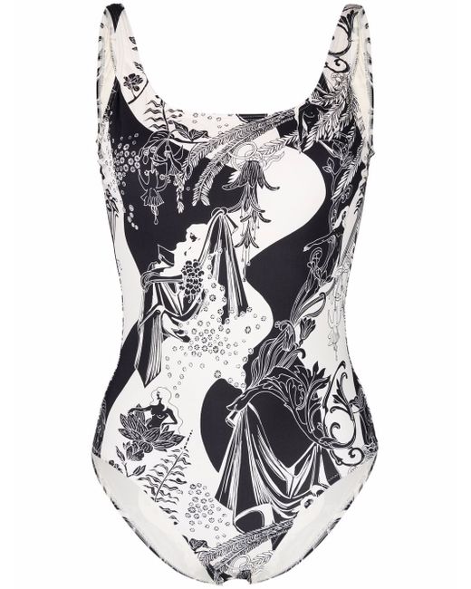 Tory Burch graphic-print swimsuit