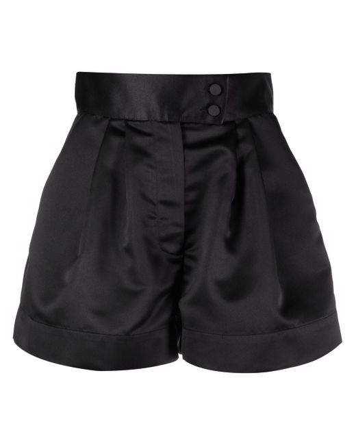 Styland high-waisted satin shorts