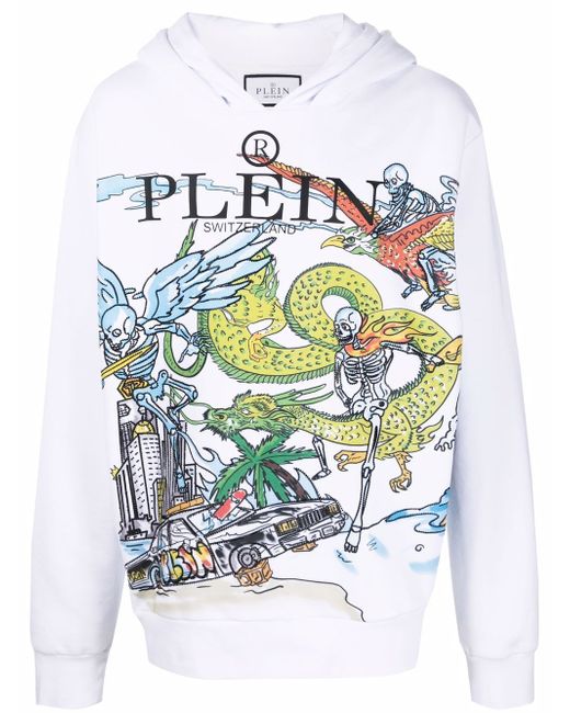 Philipp Plein graphic-print pullover hoodie