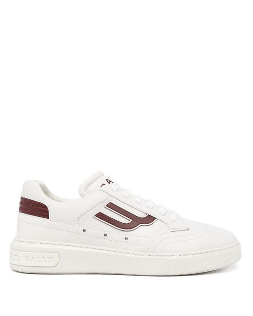 Bally embossed-logo leather sneakers