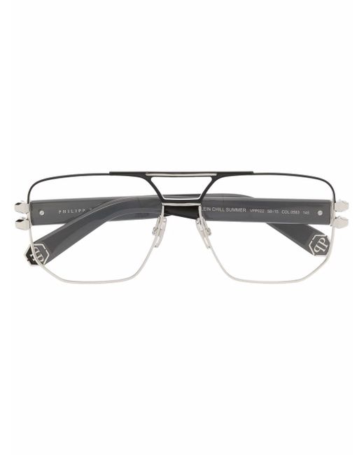 Philipp Plein Eyewear aviator-frame metal glasses