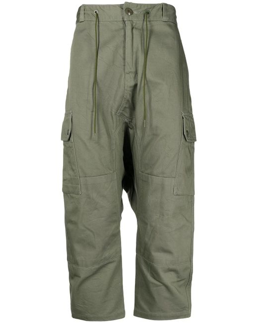 Fumito Ganryu cropped straight cargo trousers