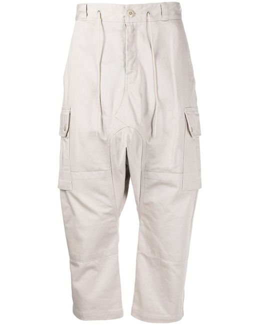 Fumito Ganryu cropped straight cargo trousers