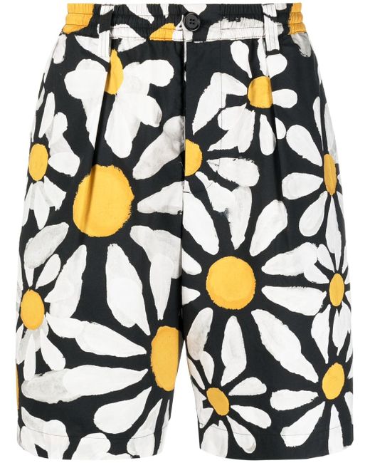 Marni floral-print cotton bermuda shorts