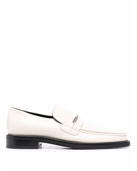 Martine Rose square-toe leather loafers