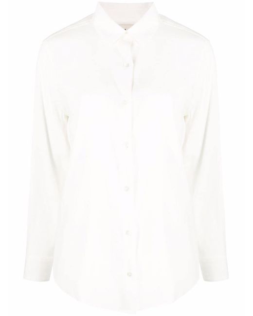 Paula long-sleeve silk shirt