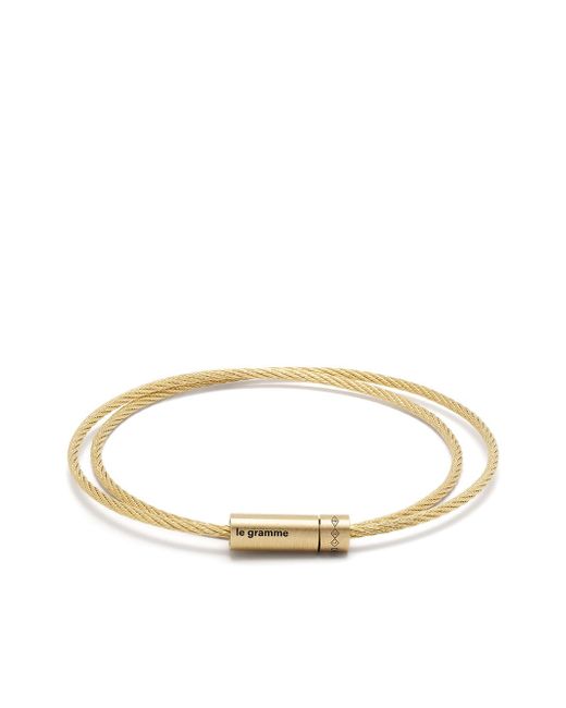 Le Gramme 15g brushed yellow cable bracelet